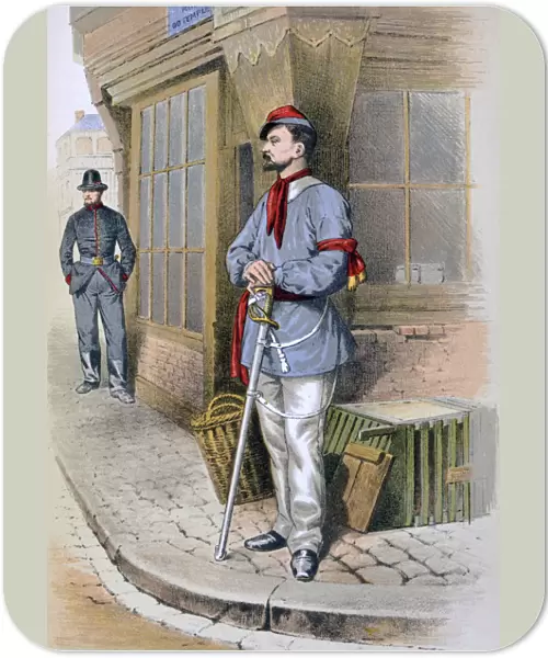 Parisian Civic Guard, 1887. Artist: A Lemercier