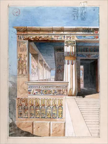 Ancient Egyptian temple, 19th century. Artist: Nestor l Hote