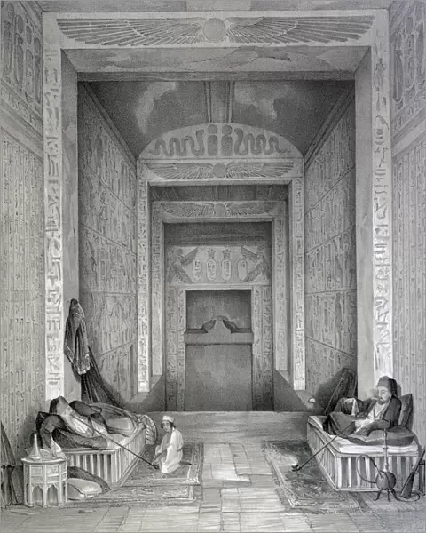 Interior of a Temple, Egypt, 19th century. Artist: George Moore