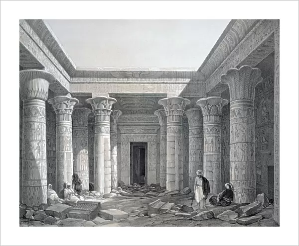Court of the Great Temple, Philae, Egypt, 1843. Artist: George Moore