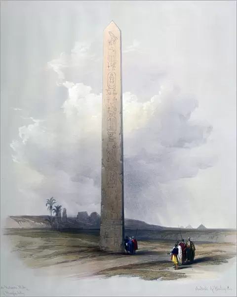 Obelisk of Heliopolis, 1839. Artist: David Roberts