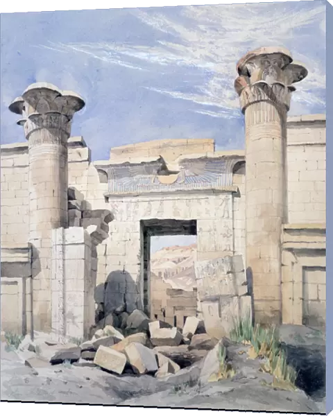 Entrance to the Temple of Ramses III, Egypt, 19th century. Artist: GF Weston