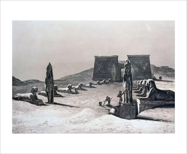 Temple of Asseboua, Nubia, Egypt, 19th century. Artist: Hector Horeau