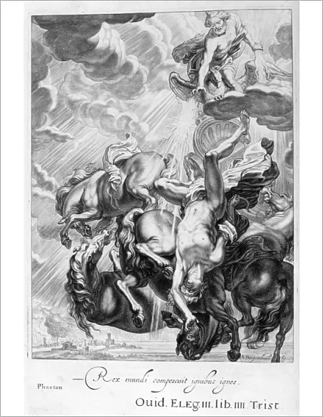 Phaeton struck down by Jupiters thunderbolt, 1655. Artist: Michel de Marolles