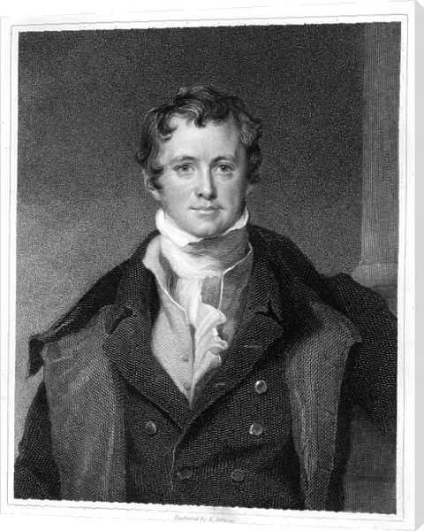 Humphry Davy, English chemist, (1833). Artist: E Scriven