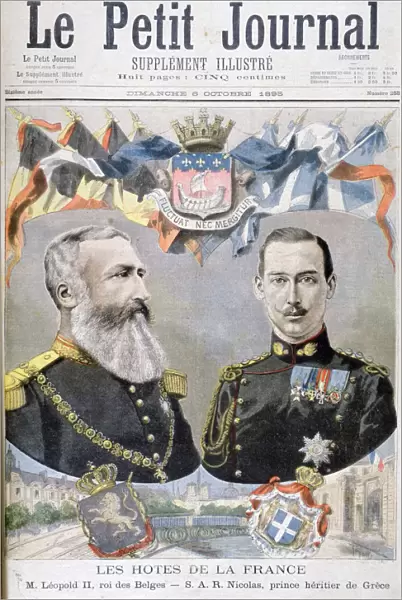 King Leopold II of Belgium and Prince Nicholas of Greece and Denmark, 1895. Artist: Oswaldo Tofani