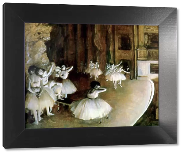 Ballet Rehearsal on Stage, 1874. Artist: Edgar Degas