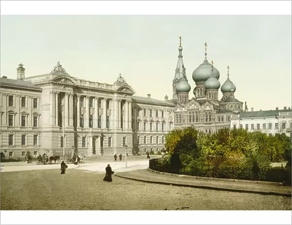 Palace of Justice and Church of St Panteleimon Monastery, Odessa, Russia, c1880s-c1890s