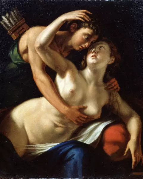 Venus and Adonis, 16th century. Artist: Luca Cambiaso