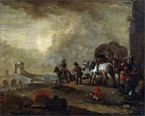 Travellers on the Way, 17th century. Artist: Philips Wouwerman