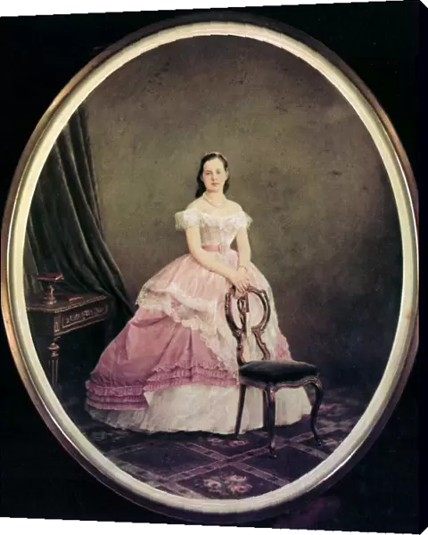 Portrait of Grand Duchess Maria Alexandrovna of Russia, (1853-1920), 1860s-1870s. Artist: Charles Bergamasco