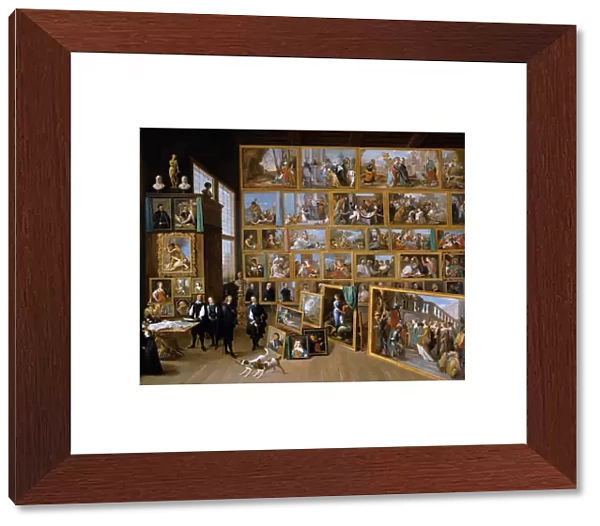 Archduke Leopold Wilhelm in his Gallery in Brussels, ca 1651. Artist: Teniers, David, the Younger (1610-1690)