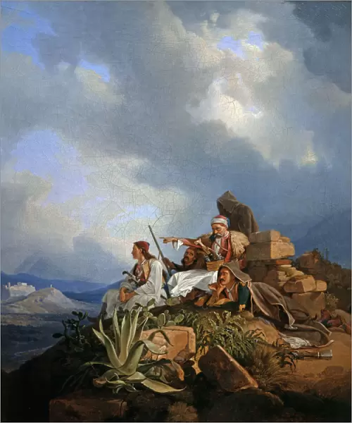 Armatoles near Athens, 1829. Artist: Hess, Peter von (1792?1871)