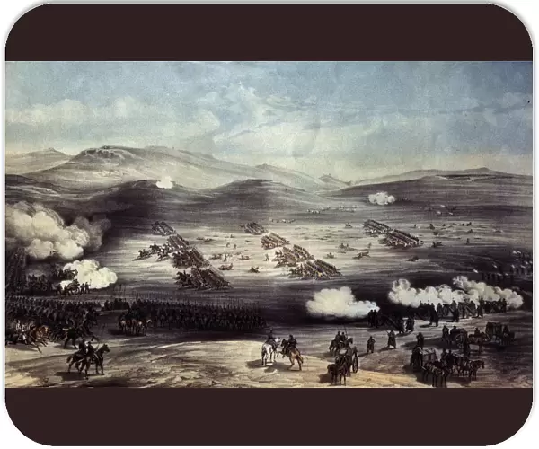 The Battle of Balaclava on October 25, 1854. The Charge of the Light Brigade. Artist: Simpson, William (1832-1898)