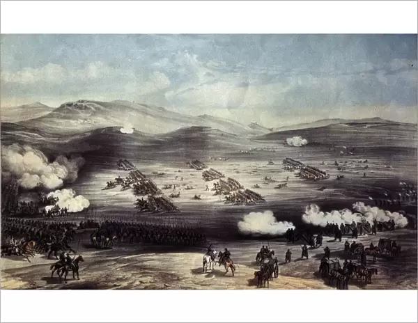 The Battle of Balaclava on October 25, 1854. The Charge of the Light Brigade. Artist: Simpson, William (1832-1898)