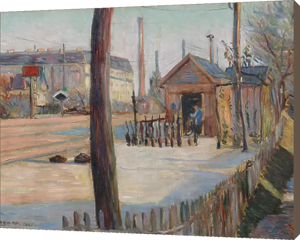 Railway junction near Bois-Colombes, 1885. Artist: Signac, Paul (1863-1935)
