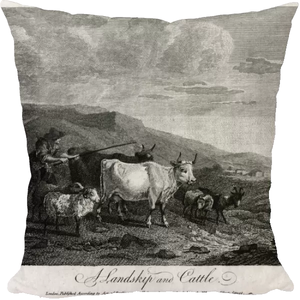 A Landskip and Cattle, 1774. Artist: James Roberts