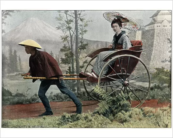 Rickshaw, Carriage of Japan, c1890. Artist: Charles Gillot