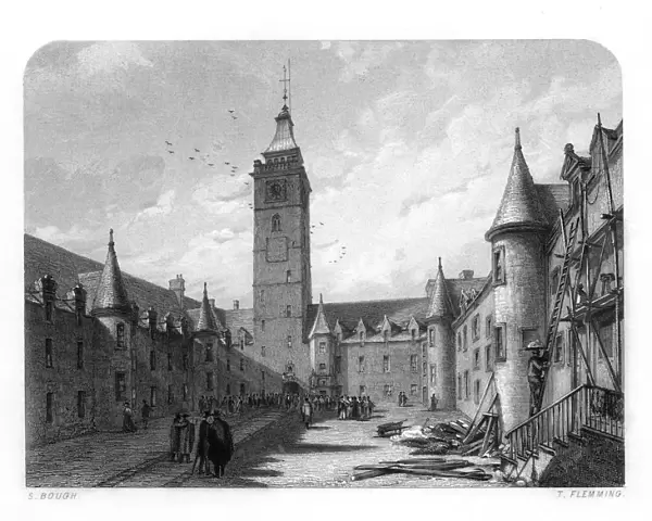 The inner court of the University of Glasgow, Scotland, 1870. Artist: T Flemming