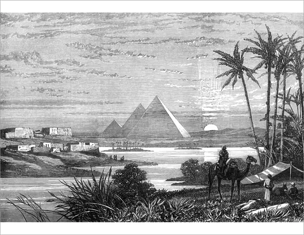 The Nile and the Pyramids from the Boulak road, 1874