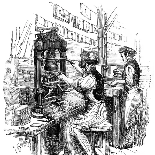 Gold-blocking press, 1886
