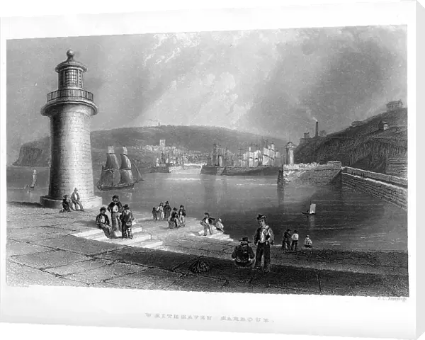 Whitehaven Harbour, Cumbria, 1886. Artist: JC Armytage