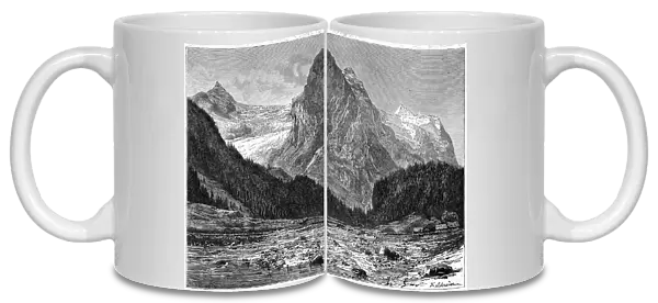 The Wellhorn and the Rosenlaui Glacier, Switzerland, 19th century. Artist: C Laplante