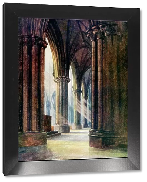 Interior of Lincoln Cathedral, 1924-1926. Artist: FP Dickinson