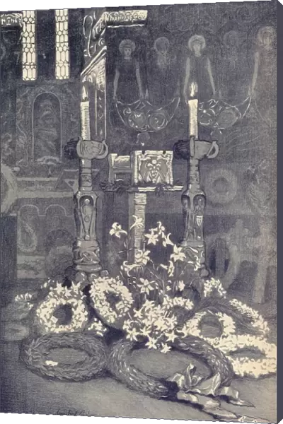 The Cinerary Casket of G. F. Watts, R. A. Compton Mortuary Chapel, Thursday, 7 July, 1904, c1904. Artist: Winifred Cooper