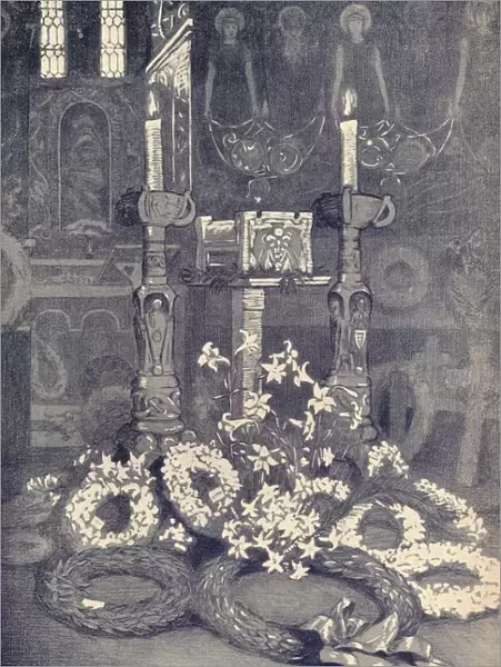 The Cinerary Casket of G. F. Watts, R. A. Compton Mortuary Chapel, Thursday, 7 July, 1904, c1904. Artist: Winifred Cooper