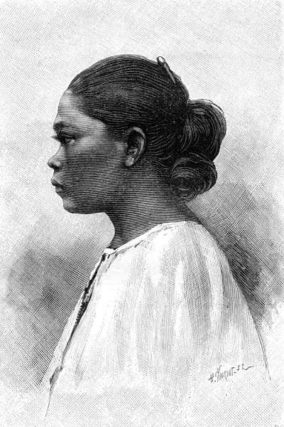 Malaysian woman, 19th century. Artist: Henri Thiriat