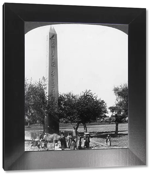 The obelisk of Heliopolis, Egypt, 1905. Artist: Underwood & Underwood