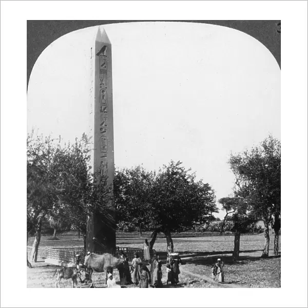 The obelisk of Heliopolis, Egypt, 1905. Artist: Underwood & Underwood