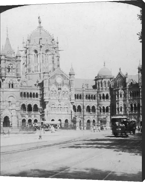 Victoria Terminus railway station, Bombay, India, 1903. Artist: Underwood & Underwood