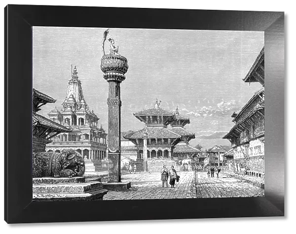 Temples at Patan, Nepal, 1895. Artist: Armand Kohl