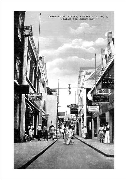 Commercial Street, Curacao, Netherlands Antilles, c1900s