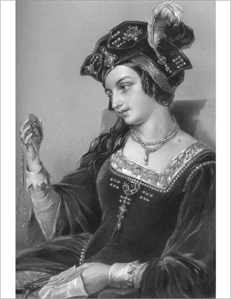 Anne Boleyn (1507-1536), the second wife of King Henry VIII, 1851. Artist: B Eyles