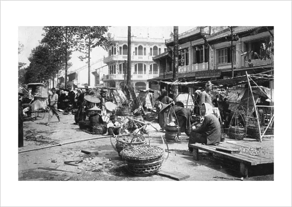 Market, Cholon, Saigon, Vietnam, 20th century(?)