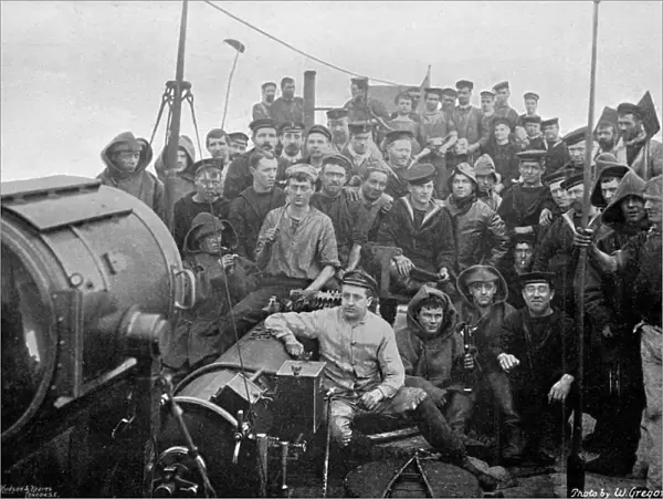 On board the torpedo-boat destroyer HMS Sturgeon, 1896. Artist: W Gregory