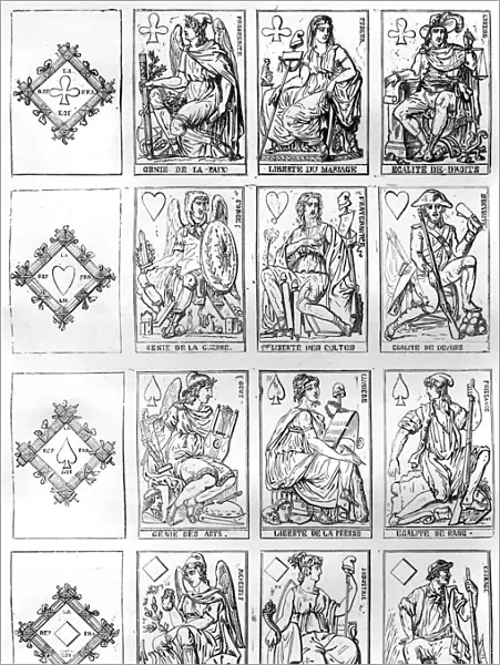 Playing cards of the French Republic, 1790 (1882-1884)