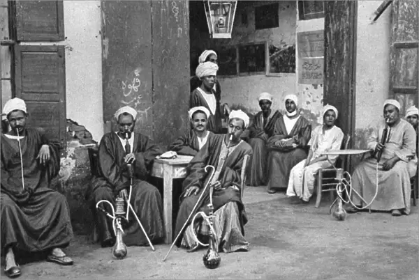 Arab cafe at Esna, south of Luxor, Egypt, c1922. Artist: Donald McLeish