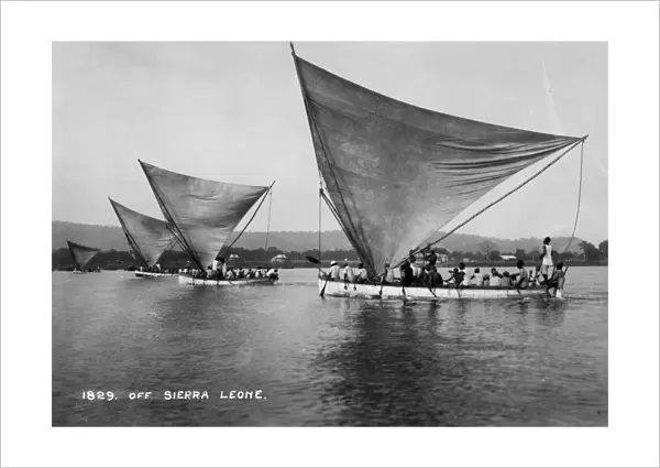 Sailing boats, Sierra Leone, 20th century