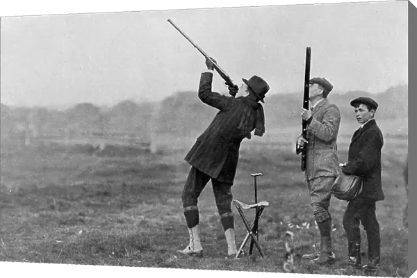 King Manuel II of Portugal shooting at Windsor, Berkshire, 1909