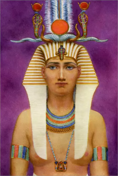 Hatshepsut, Ancient Egyptian queen of the 18th dynasty, 15th century BC (1926). Artist: Winifred Mabel Brunton