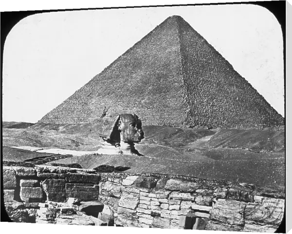 Great Sphinx of Giza, Egypt, c1890. Artist: Newton & Co