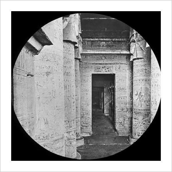 Interior of the Temple of Dendera, Egypt, c1890. Artist: Newton & Co