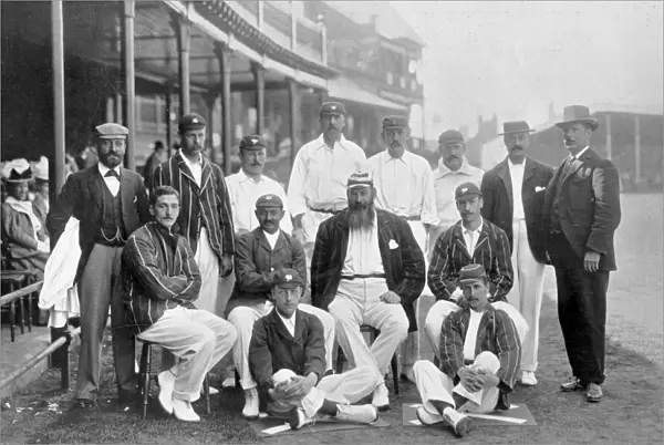 The England Test cricket XI at Nottingham, Nottinghamshire, 1899. Artist: WA Rouch