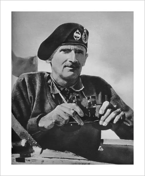The 8th Army commander Bernard Law Montgomery, 1942. Artists: Sir John Alexander Hammerton, Unknown