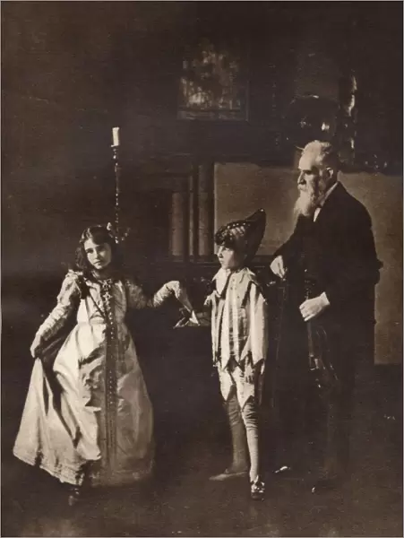 Elizabeth Angela Marguerite Bowes-Lyon, in a dance lesson with her brother, 1909