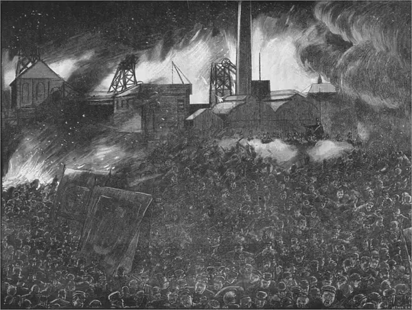 Featherstone riots: the soldiers firing on the people, 1893 (1906). Artist: Arthur Salmon